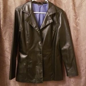 Leather looking dress jacket